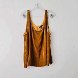 J Crew Yellow Velvet Sleeveless Blouse Women’s Size XL